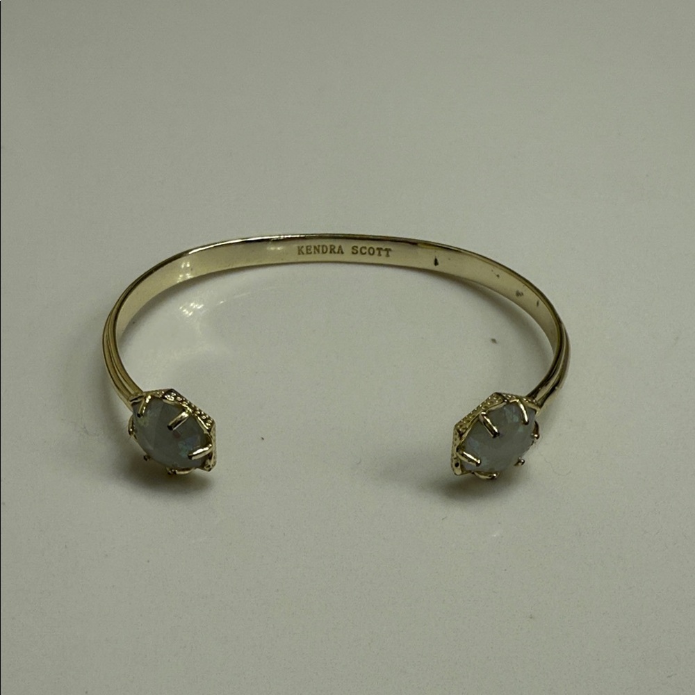 Kendra Scott Gold Bracelet with Gray Stones